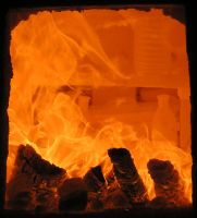 Inside the kiln